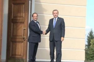 Erdoğan Hollande ile g&ouml;r&uuml;şt&uuml;