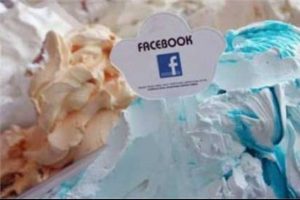 Facebook tadında dondurma