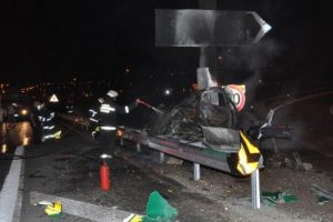 Bursa'da feci kaza: S&uuml;r&uuml;c&uuml; yanarak can verdi