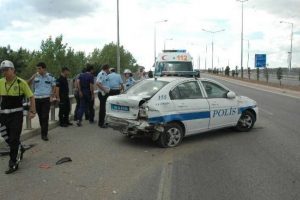 Beşiktaş konvoyunda trafik kazası