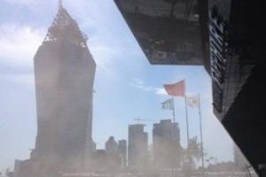 T&uuml;rkiye'nin en y&uuml;ksek binasında yangın paniği