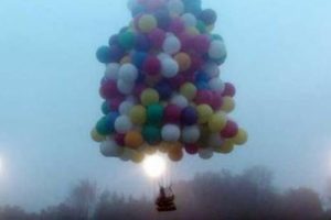 300 balonla g&ouml;ky&uuml;z&uuml;ne karıştı