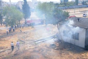 TCDD deposunda yangın