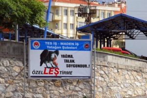 &Ouml;zeleştirmeye afişli tepki