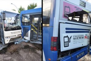 Belediye ile &ouml;zel halk otob&uuml;s&uuml; &ccedil;arpıştı