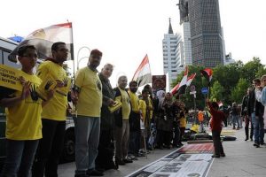 Berlin'de Mısır protestosu