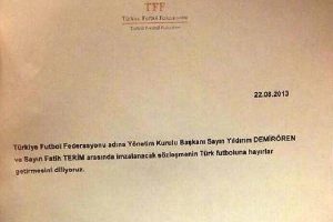 Demir&ouml;ren Terim'in s&ouml;zleşmesini g&ouml;sterdi
