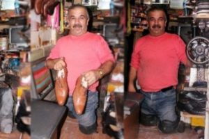 Hi&ccedil; giyemediği ayakkabıları &uuml;retiyor
