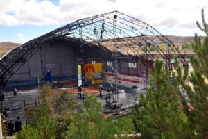 Spor salonu alev alev yandı