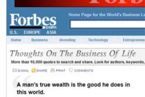 &Uuml;nl&uuml; Forbes dergisi hadis yayınladı