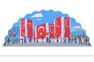 Google'dan 29 Ekim Cumhuriyet Bayramı'na &ouml;zel doodle.. T&uuml;rkiye Cumhuriyeti'nin 90'ıncı yılı!