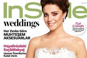 Ezgi Ey&uuml;boğlu gelinlik giydi