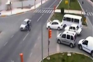 Motosiklet kazaları MOBESE'de