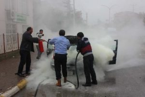 LPG'li ara&ccedil; alev alev yandı