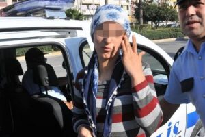Koca dayağından polise sığındı