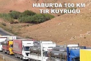 Habur'da TIR kuyruğu 100 km'ye &ccedil;ıktı