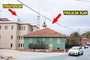 Yenisi yapıldı, yol ortasında kalan eski cami yıkılacak