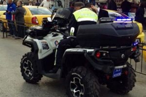 Trafik'te ATV motorlu polis d&ouml;nemi