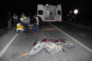 Motosiklet tutkusu kazayla sonu&ccedil;landı