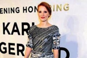 Jessica Chastain'nun keyfi yerinde...