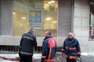 Bankada yangın sens&ouml;r&uuml; devreye girince