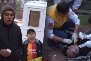 Babasının &ouml;l&uuml;m&uuml;n&uuml; b&ouml;yle izledi