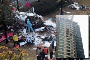 Helikopter 38 katlı apartmana &ccedil;arptı