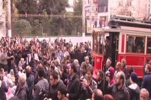 Galatasaray'da insan zinciri
