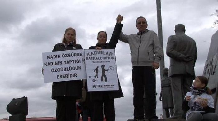 Kadık&ouml;y'de "mecliste t&uuml;rbana hayır" eylemi