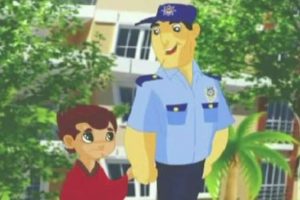 Polisten &ccedil;ocuklara &ccedil;izgi film