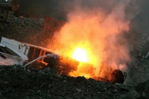İş makineleri ter&ouml;r &ouml;rg&uuml;t&uuml; mensuplarınca u&ccedil;uruma yuvarlandı