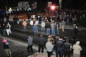 Karayolunda kaza protestosu