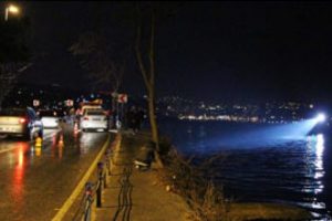Beykoz'da minib&uuml;s denize d&uuml;şt&uuml;!