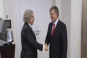 G&uuml;l, ABD Enerji Bakanı'nı kabul etti