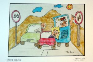 Kadına şiddete karikat&uuml;rl&uuml; tepki