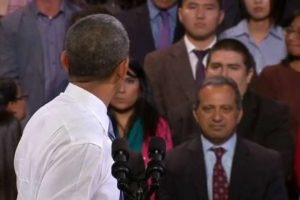 Protestocu konuştu, Obama dinledi