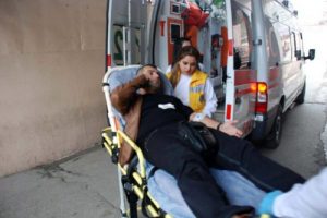 Motosiklet polise &ccedil;arptı