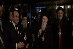 Bağış, dini liderle bir araya geldi