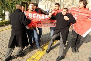 Enerji-Sen'li iş&ccedil;ilerden protesto