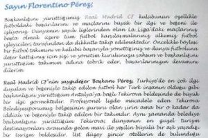 T&uuml;rkiye'den Real Madrid'e mektup var