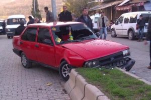 Ka&ccedil;maya &ccedil;alışırken kaza yaptı