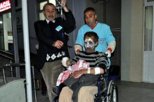 T&uuml;p patladı: 2 yaralı