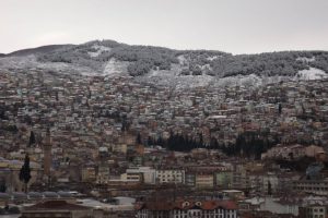 Bursa'dan kar manzarsı