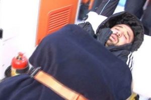 Ma&ccedil;ın ardından hastaneye kaldırıldı