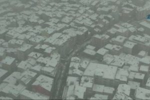 Bembeyaz İstanbul 261 metreden b&ouml;yle g&ouml;r&uuml;n&uuml;yor