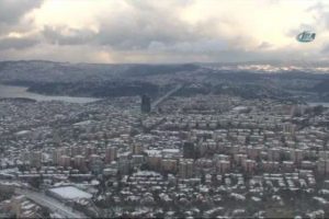 Kuş bakışı beyaz İstanbul