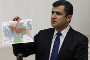 Meclis'te K&uuml;rdistan haritası