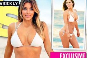 Kim Kardashian bikiniyle poz verdi