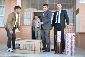 K&ouml;y okullarına soba dağıtıldı