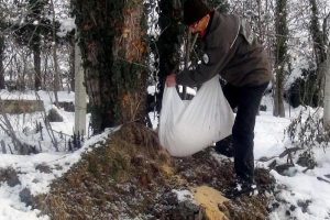 &Ccedil;uvallar dolusu yem onlar i&ccedil;in doğaya bırakıldı